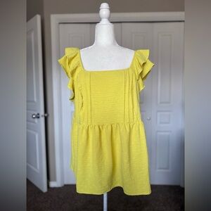 Lane Bryant Square Neck Babydoll Blouse size 16